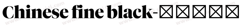 Chinese fine black字体转换